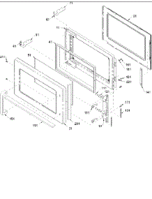 03 - Door Assy parts for Menu Master Microwave DEC14E / P1325207M from AppliancePartsPros.com