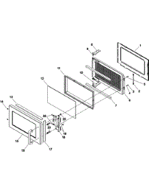 02 - Door parts for Menu Master Microwave DEC18E / P1330520M from AppliancePartsPros.com
