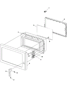 03 - Door parts for Menu Master Microwave DFS18E / P1330222M from AppliancePartsPros.com