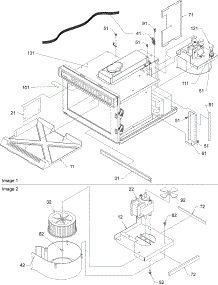 03 - Splash Shield / Blower / Cavity parts for Amana Microwave HDC18SD / P1323014M from AppliancePartsPros.com