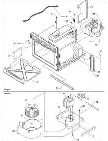 07 - Splash Shield / Blower / Cavity parts for Amana Microwave HDC21 / P1323005M from AppliancePartsPros.com