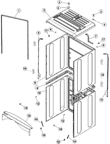 02 - Cabinet, Upper & Lower parts for Maytag Dryer MCE8000AYQ from AppliancePartsPros.com