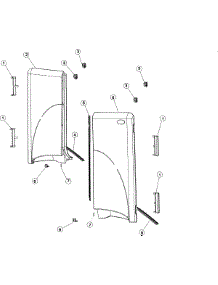 09 - Upper Door parts for Maytag Dryer MCE8000AYW from AppliancePartsPros.com
