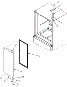 16 - Right Refrigerator Door parts for Maytag Refrigerator MFC2061HEB from AppliancePartsPros.com