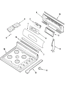 02 - Control Panel / Top Assembly parts for Maytag Range MGR6775BDW from AppliancePartsPros.com
