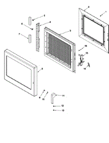 02 - Door parts for Amana Microwave RC520SC2 / P1332827M from AppliancePartsPros.com