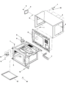 03 - Antenna, Tray, Outer Case, parts for Amana Microwave RCS10MPA / P1330202M from AppliancePartsPros.com