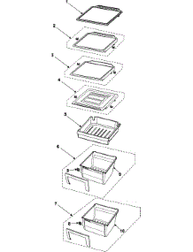 12 - Refrigerator Shelves parts for Samsung Refrigerator RS2630WW from AppliancePartsPros.com