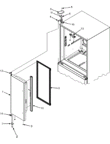 07 - Left Refrigerator Door parts for Gaggenau Refrigerator RY4951 / RY4951000W0 from AppliancePartsPros.com