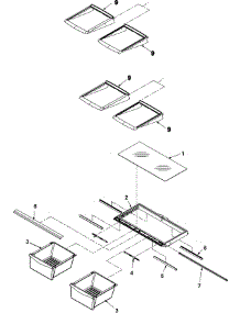 11 - Refrigerator Shelves & Crisper Assy parts for Gaggenau Refrigerator RY4951 / RY4951000W0 from AppliancePartsPros.com