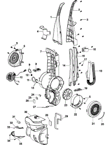 03 - Main Body parts for Hoover Vacuum U5507950 from AppliancePartsPros.com