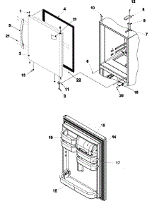 08 - Refrigerator Door parts for Amana Refrigerator ABB1922FEB from AppliancePartsPros.com