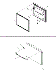 05 - Freezer Door parts for Amana Refrigerator ABB2224DEB from AppliancePartsPros.com