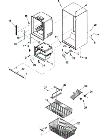 06 - Interior Cabinet & Freezer Shelving parts for Amana Refrigerator ABB222ZDEB from AppliancePartsPros.com