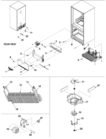 04 - Evaporator Area & Rollers parts for Amana Refrigerator ABB222ZDEQ from AppliancePartsPros.com