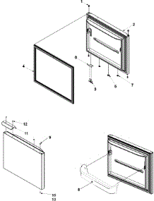 05 - Freezer Door parts for Amana Refrigerator ABB222ZDES from AppliancePartsPros.com