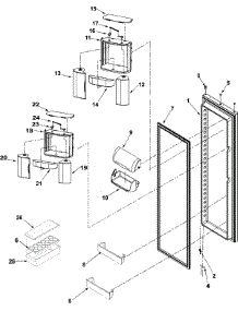 15 - Refrigerator Door parts for Amana Refrigerator AC2228HEKB / AC2228HEKX0 from AppliancePartsPros.com
