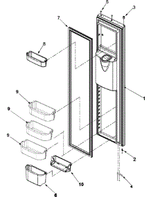 07 - Freezer Door parts for Amana Refrigerator AC2228HEKW / AC2228HEKX0 from AppliancePartsPros.com