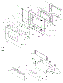 06 - Oven Door & Storage Drawer parts for Amana Range ACS3350AS / PACS3350AS0 from AppliancePartsPros.com