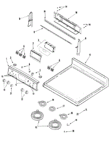 02 - Control Panel / Top Assembly parts for Amana Range AER5722BAQ from AppliancePartsPros.com