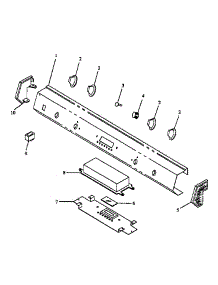 03 - Control Panel parts for Amana Range AGS746E / P1130736N E from AppliancePartsPros.com