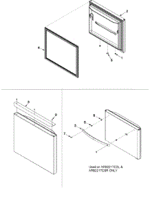 05 - Freezer Door parts for Amana Refrigerator ARB2217CSL / PARB2217CS2 from AppliancePartsPros.com
