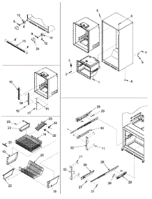06 - Interior Cabinet & Freezer Shelving parts for Amana Refrigerator ARB2217CSL / PARB2217CS2 from AppliancePartsPros.com