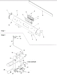 03 - Control Panel And Gas Supply parts for Amana Range ARGS7650E / P1130764N E from AppliancePartsPros.com