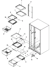 04 - Crisper Assy & Ref parts for Amana Refrigerator ASD2625KES from AppliancePartsPros.com