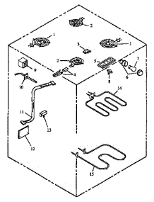 03 - Electrical Components parts for Caloric Range EST3102K / P1130629N K from AppliancePartsPros.com