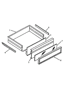07 - Storage Drawer parts for Modern Maid Range FDU2482K / P1130630N K from AppliancePartsPros.com