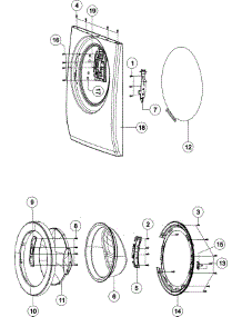03 - Door parts for Maytag Washer MAH8700AWM from AppliancePartsPros.com