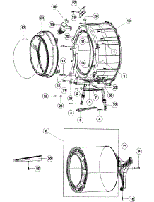 05 - Tub - Front parts for Maytag Washer MAH8700AWM from AppliancePartsPros.com