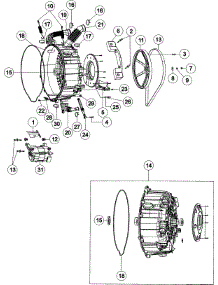 06 - Tub Back parts for Maytag Washer MAH8700AWW from AppliancePartsPros.com