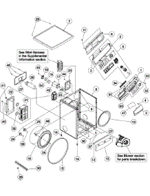 02 - Cabinet parts for Maytag Dryer MDE2400AZW from AppliancePartsPros.com