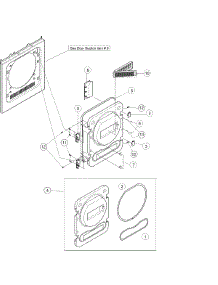03 - Door parts for Maytag Dryer MDE2400AZW from AppliancePartsPros.com