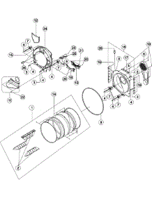 03 - Drum parts for Maytag Dryer MDE6700AYW from AppliancePartsPros.com