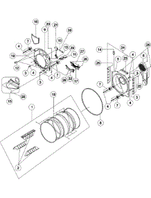 03 - Drum parts for Maytag Dryer MDE9700AYM from AppliancePartsPros.com