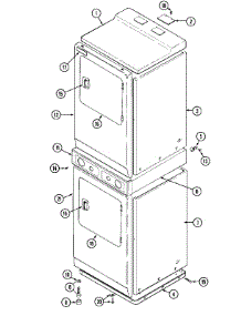 02 - Front parts for Maytag Dryer MDE11MNACW from AppliancePartsPros.com