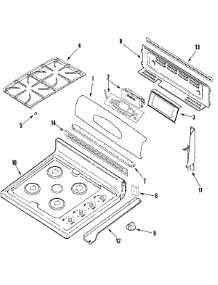 02 - Control Panel / Top Assembly parts for Maytag Range MGR6775ADW from AppliancePartsPros.com