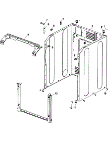 02 - Cabinet Front parts for Amana Washer NAH6800AWW from AppliancePartsPros.com