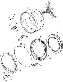 06 - Inner Tub parts for Amana Washer NAH6800AWW from AppliancePartsPros.com
