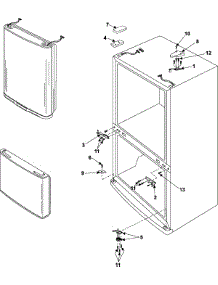 04 - Hinges parts for Samsung Refrigerator RB215BSBB from AppliancePartsPros.com