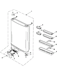 08 - Refrigerator Door parts for Samsung Refrigerator RB215BSBB from AppliancePartsPros.com