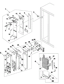 03 - Freezer Compartment parts for Samsung Refrigerator RS2644SW from AppliancePartsPros.com