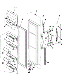 11 - Refrigerator Door parts for Samsung Refrigerator RS2644SW from AppliancePartsPros.com