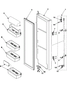 11 - Refrigerator Door parts for Samsung Refrigerator RS267LABP/XAA from AppliancePartsPros.com