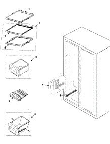 05 - Freezer Shelves parts for Samsung Refrigerator RS267LASH from AppliancePartsPros.com