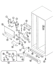 04 - Fresh Food Compartment parts for Maytag Refrigerator RSD2200DAM from AppliancePartsPros.com
