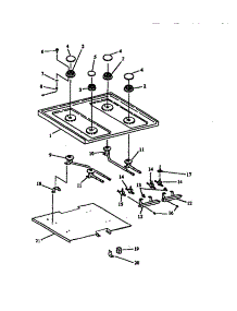 07 - Sealed Burner parts for Caloric Range RST310UL / P1130738N L from AppliancePartsPros.com